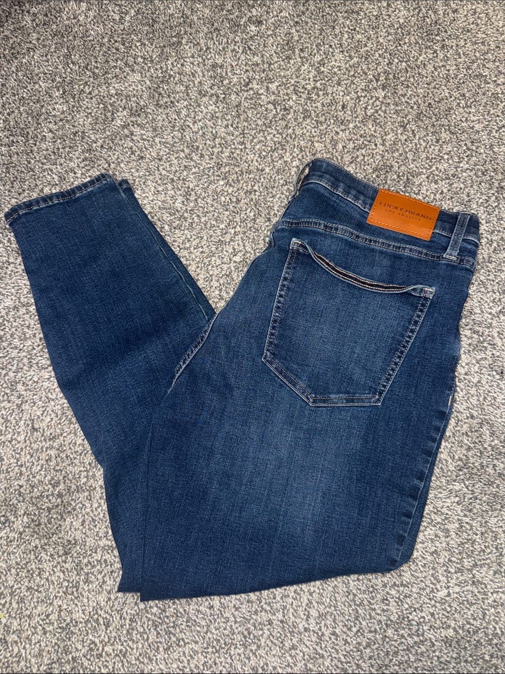 Lucky Brand Women's Indigo Skinny Jeans with Leather Patch